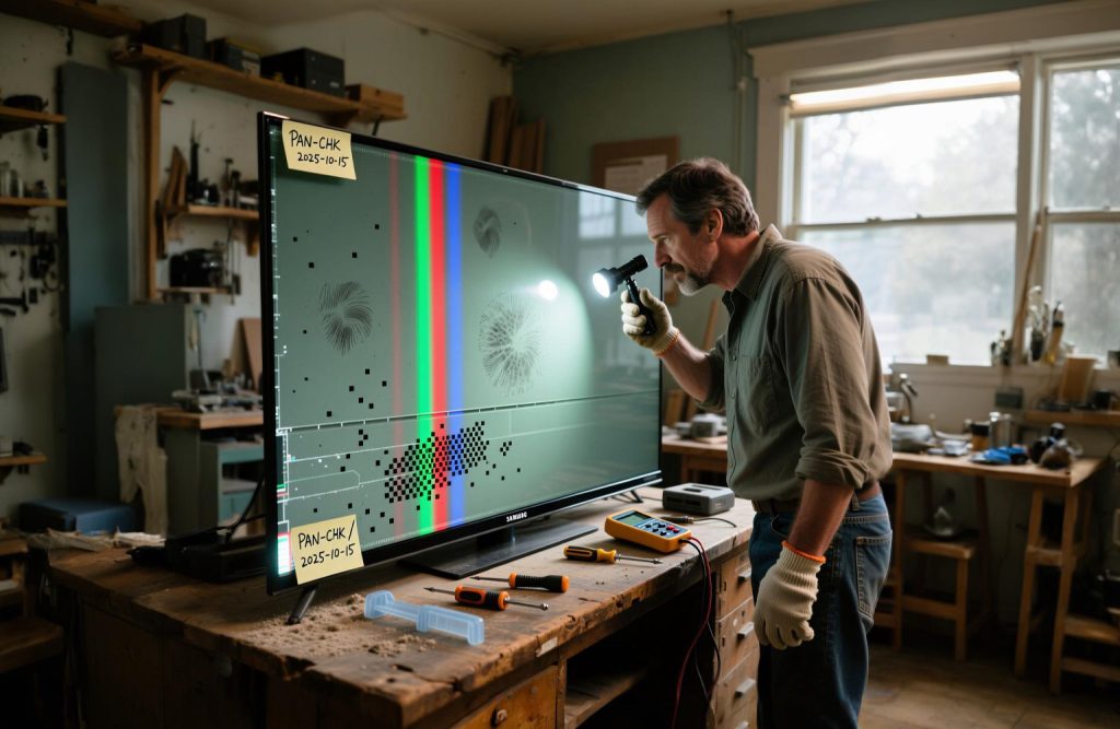 بررسی آسیب پنل تلویزیون سامسونگ