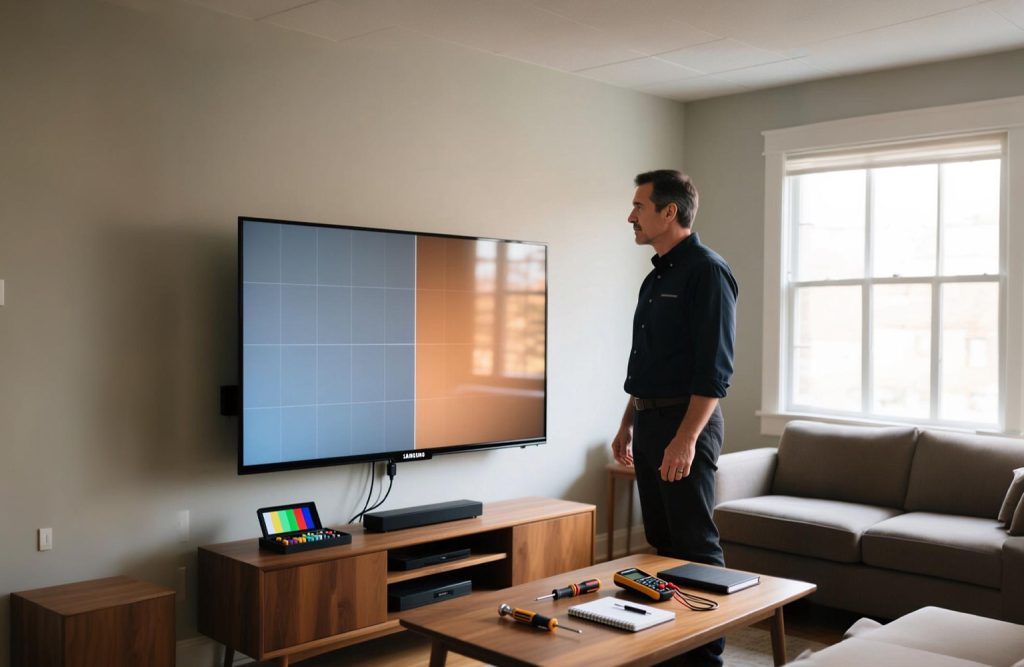 تغییر رنگ پنل تلویزیون و علت آن