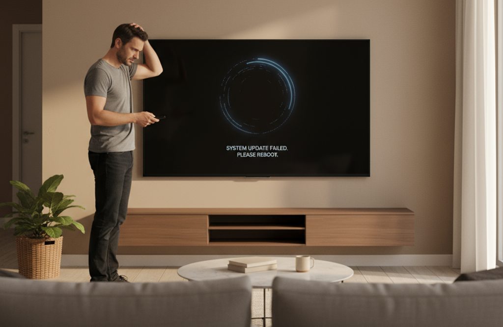 دلیل روشن نشدن تلویزیون بعد از آپدیت