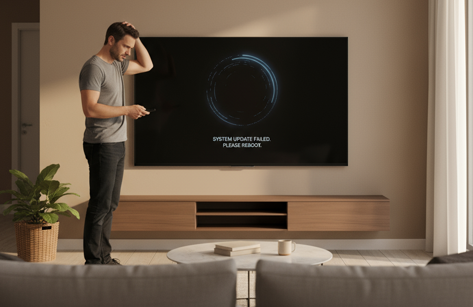 دلیل روشن نشدن تلویزیون بعد از آپدیت