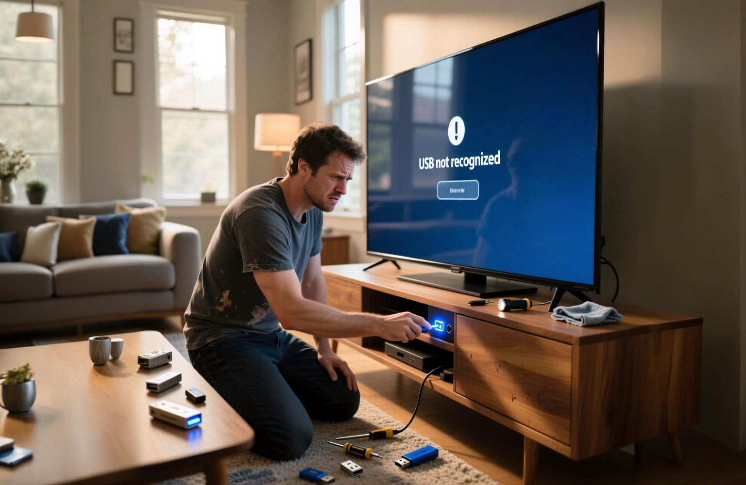 عدم شناسایی USB تلویزیون و علت آن